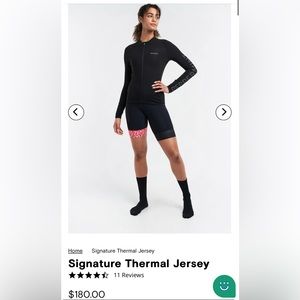 Peppermint cycling thermal long sleeve jersey